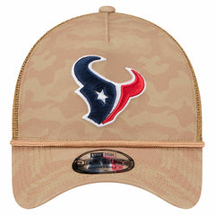 Houston Texans New Era Wheat Camo 9FORTY Adjustable Hat - Tan Hats