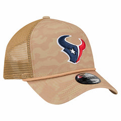 Houston Texans New Era Wheat Camo 9FORTY Adjustable Hat - Tan Hats