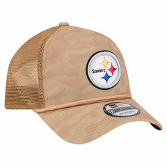 Pittsburgh Steelers New Era Wheat Camo 9FORTY Adjustable Hat - Tan Hats