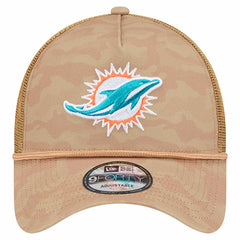 Miami Dolphins New Era Wheat Camo 9FORTY Adjustable Hat - Tan Hats