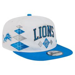 Detroit Lions New Era Argyle 19TWENTY Adjustable Hat - White Hats