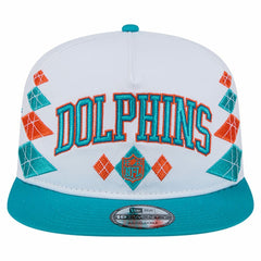 Miami Dolphins New Era Argyle 19TWENTY Adjustable Hat - White Hats