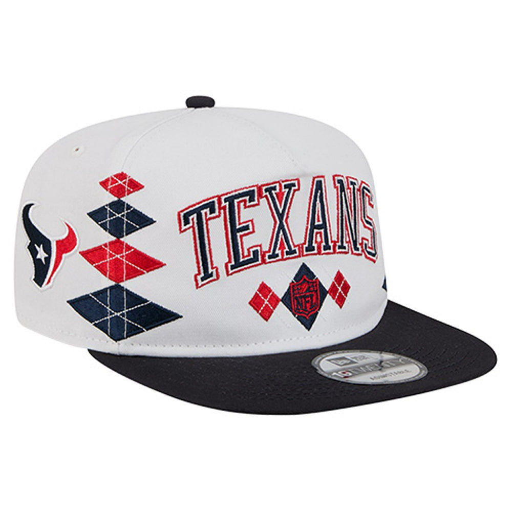 Houston Texans New Era Argyle 19TWENTY Adjustable Hat - White Hats