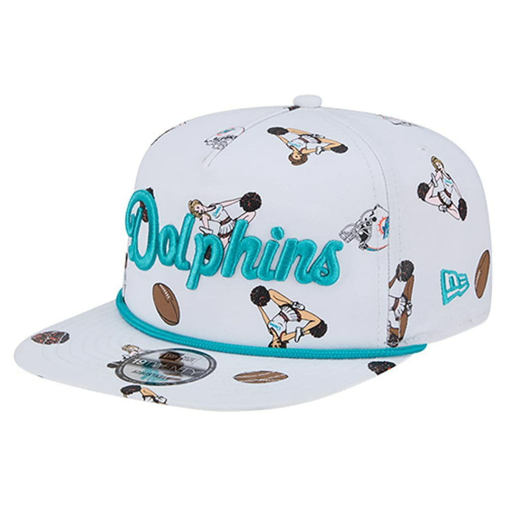 Miami Dolphins New Era Team Cheer 19TWENTY Snapback Hat - White Hats