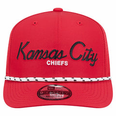 Kansas City Chiefs New Era Script 9SEVENTY Adjustable Hat - Red Hats