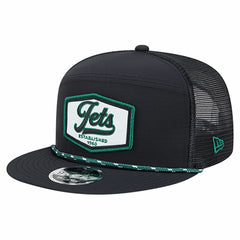 New York Jets New Era Ripstop Patch 9FIFTY Split Panel Snapback Hat - Black Hats