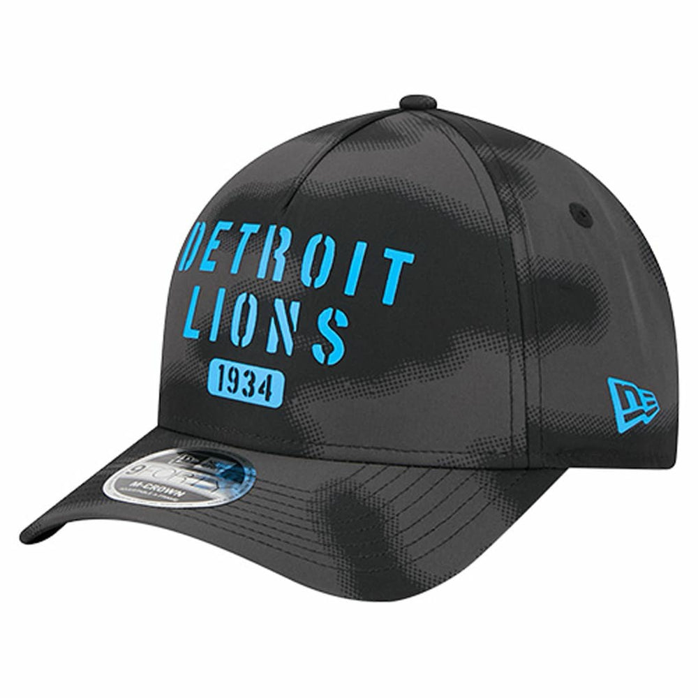 Detroit Lions New Era Halftone Camo 9FORTY Hat - Gray Hats