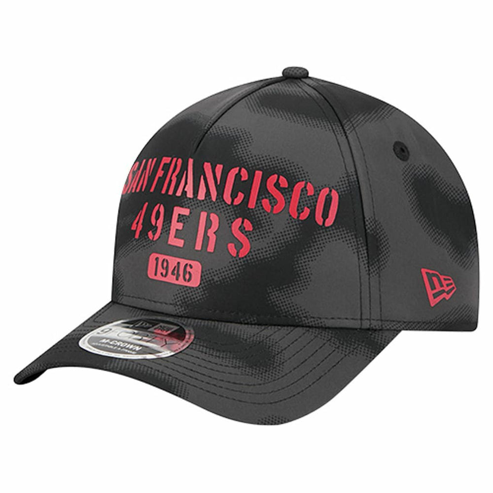 San Francisco 49ers New Era Halftone Camo 9FORTY Hat - Gray Hats