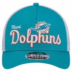 Miami Dolphins New Era Side Lines 9FORTY Adjustable Hat - Aqua Hats