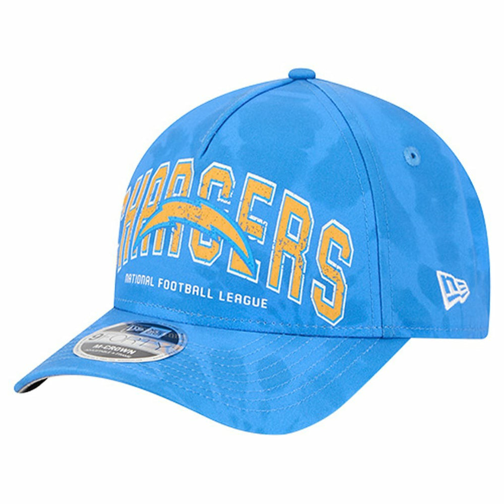 Los Angeles Chargers New Era Tie Dye Fade 9Forty M-Crown A-Frame Adjustable Hat - Powder Blue Hats