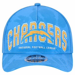 Los Angeles Chargers New Era Tie Dye Fade 9Forty M-Crown A-Frame Adjustable Hat - Powder Blue Hats