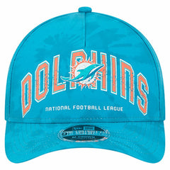 Miami Dolphins New Era Tie Dye Fade 9Forty M-Crown A-Frame Adjustable Hat - Aqua Hats