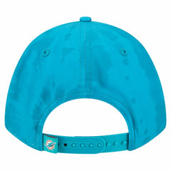 Miami Dolphins New Era Tie Dye Fade 9Forty M-Crown A-Frame Adjustable Hat - Aqua Hats