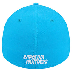 Carolina Panthers New Era Overlap Logo 39THIRTY Stretch Fit Hat - Blue Hats