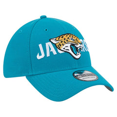 Jacksonville Jaguars New Era Overlap Logo 39THIRTY Stretch Fit Hat - Teal Hats