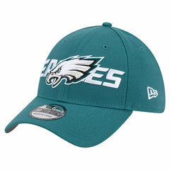 Philadelphia Eagles New Era Overlap Logo 39THIRTY Stretch Fit Hat - Midnight Green Hats