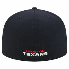 Houston Texans New Era Overlap Wordmark 59FIFTY Fitted Hat - Navy Hats