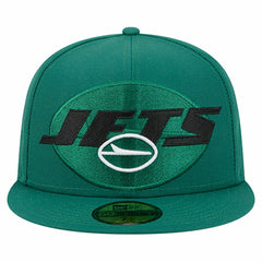 New York Jets New Era Overlap Wordmark 59FIFTY Fitted Hat - Green Hats