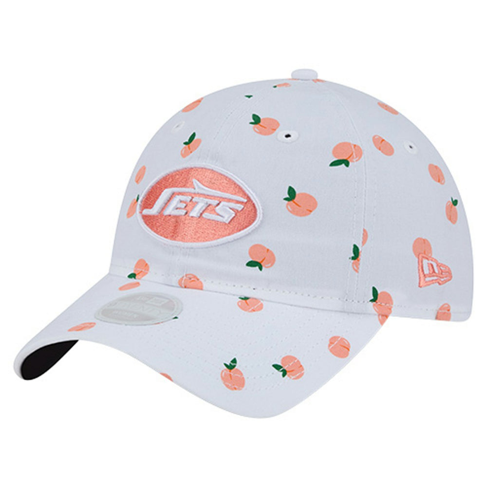 New York Jets New Era Women's Fruit Pattern 9TWENTY Adjustable Hat - White Hats