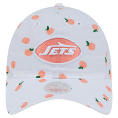 New York Jets New Era Women's Fruit Pattern 9TWENTY Adjustable Hat - White Hats