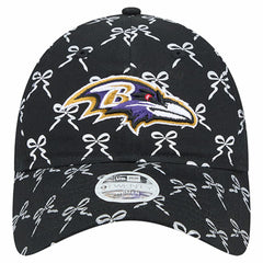 Baltimore Ravens New Era Women's Ribbon 9TWENTY Adjustable Hat - Black Hats