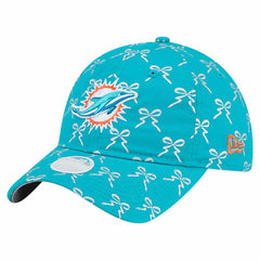 Miami Dolphins New Era Women's Ribbon 9TWENTY Adjustable Hat - Aqua Hats