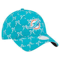 Miami Dolphins New Era Women's Ribbon 9TWENTY Adjustable Hat - Aqua Hats