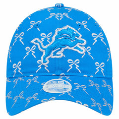 Detroit Lions New Era Women's Ribbon 9TWENTY Adjustable Hat - Blue Hats