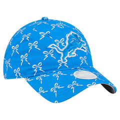 Detroit Lions New Era Women's Ribbon 9TWENTY Adjustable Hat - Blue Hats