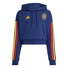 Spain National Team Women's FIFA x World Cup Alphaskin Cropped Hoodie Navy - Adidas for sale