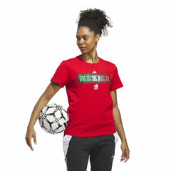 Mexico National Team Women's Jersey Hook T-Shirt Red - Adidas discount
