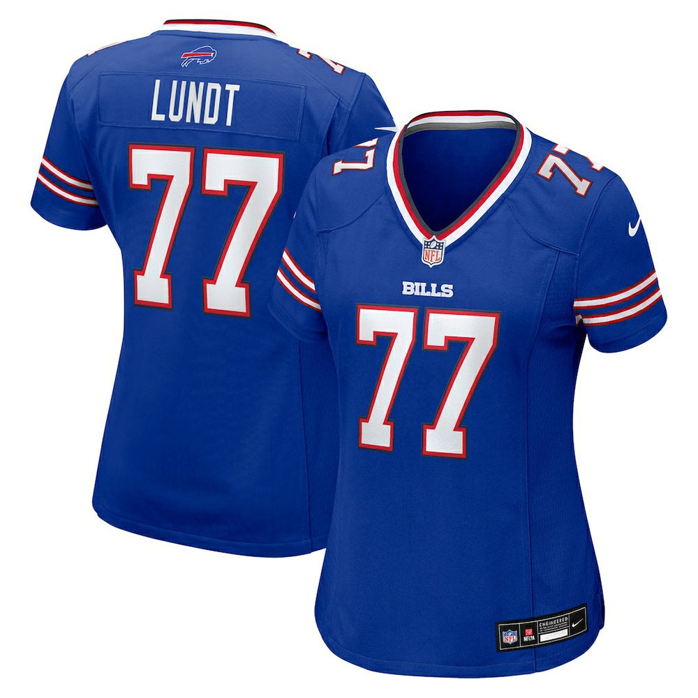 Chase Lundt Buffalo Bills Women's Team Game Jersey - Royal Jerseys