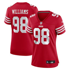 Mykel Williams San Francisco 49ers Women's Team Game Jersey - Scarlet Jerseys