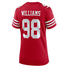 Mykel Williams San Francisco 49ers Women's Team Game Jersey - Scarlet Jerseys