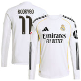 Rodrygo Real Madrid 2025/26 Home Long Sleeve Jersey White - Adidas sale