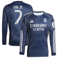 Vini Jr. Real Madrid 2025/26 Home Long Sleeve Replica Player Jersey Blue - Adidas for sale