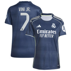 Vini Jr. Real Madrid Women's 2025/26 Away Replica Player Jersey Blue - Adidas on sale