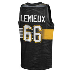 Mario Lemieux Pittsburgh Penguins Mitchell & Ness Youth Maxxed Out Fashion Basketball Jersey - Black | US 203133396