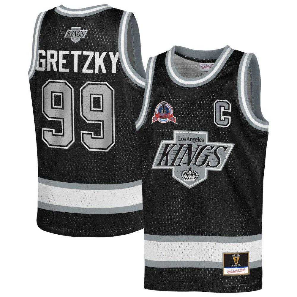 Wayne Gretzky Los Angeles Kings Mitchell & Ness Youth Maxxed Out Fashion Basketball Jersey - Black | US 203133397
