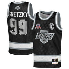 Wayne Gretzky Los Angeles Kings Mitchell & Ness Youth Maxxed Out Fashion Basketball Jersey - Black | US 203133397
