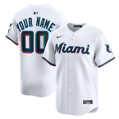 Miami Marlins Nike Youth Home Custom Limited Jersey - White Jerseys