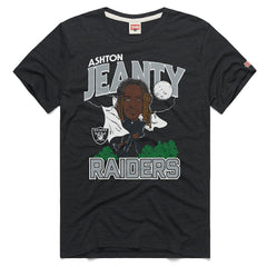 Ashton Jeanty Las Vegas Raiders Homage Unisex Caricature Player Graphic Tri-Blend T-Shirt - Charcoal T-shirts