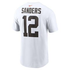 Shedeur Sanders Cleveland Browns 2025 NFL Draft Name & Number T-Shirt - White T-shirts
