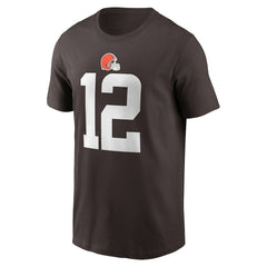Shedeur Sanders Cleveland Browns 2025 NFL Draft Name & Number T-Shirt - Brown T-shirts