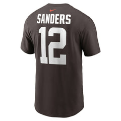 Shedeur Sanders Cleveland Browns 2025 NFL Draft Name & Number T-Shirt - Brown T-shirts