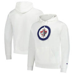 Winnipeg Jets Champion Primary Logo 1-Hit Pullover Hoodie - White | US 203133716