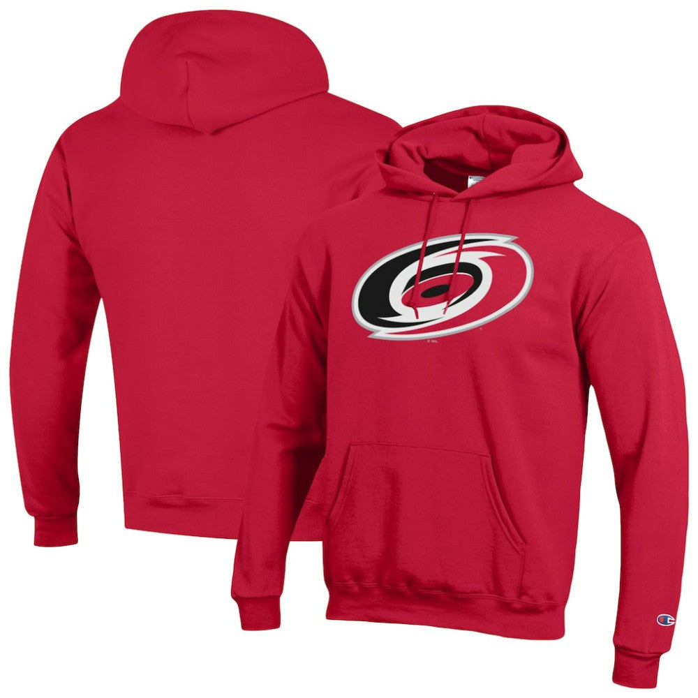 Carolina Hurricanes Champion Primary Logo 1-Hit Pullover Hoodie - Red | US 203133734
