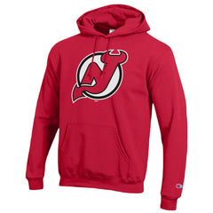 New Jersey Devils Champion Primary Logo 1-Hit Pullover Hoodie - Red | US 203133737
