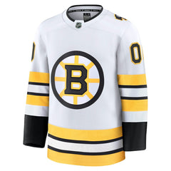 Boston Bruins Fanatics Away Premium Custom Jersey - White | US 203133904