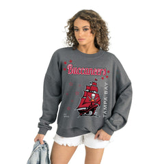 Tampa Bay Buccaneers Gameday Couture Women's Ready to Rumble Premium Fleece Pullover Sweatshirt - Gray Pullover
